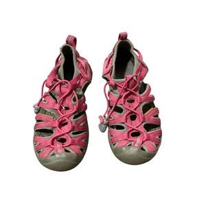 Keen Brown Pink Kids Newport H2 Pink Waterproof Gore Core Utility Hiking Boots